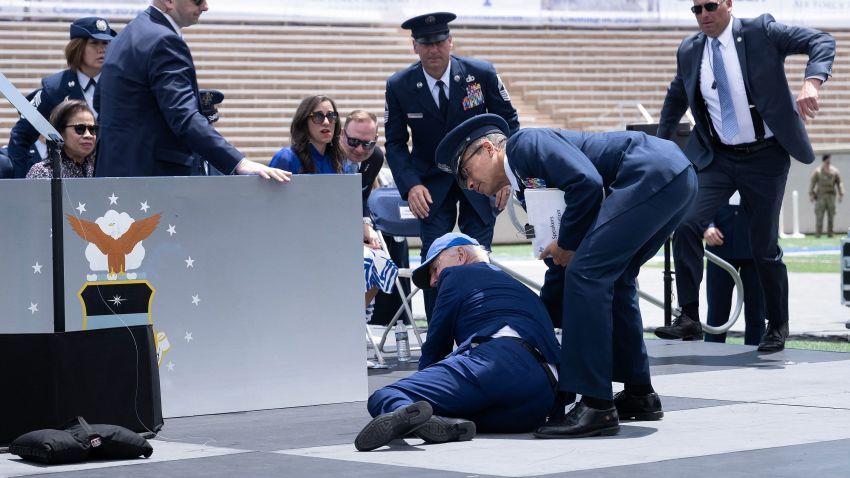 Biden Falls at Air Force Academy Graduation, Health Concerns Resurface